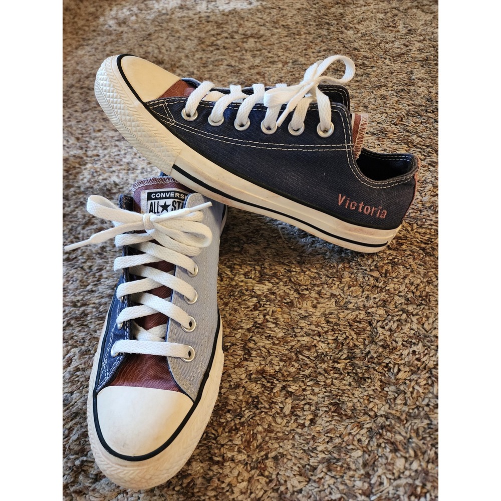 Custom Converse Chuck Taylor All Star Low Top Multicolor Women 7.5 Victoria